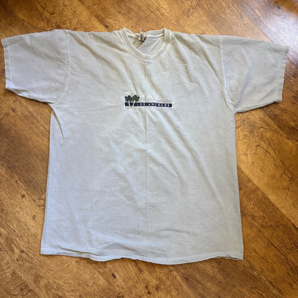 Vintage LA Palm Tree Center Logo Graphic Tee XXL Baggy Indie Skater Shirt